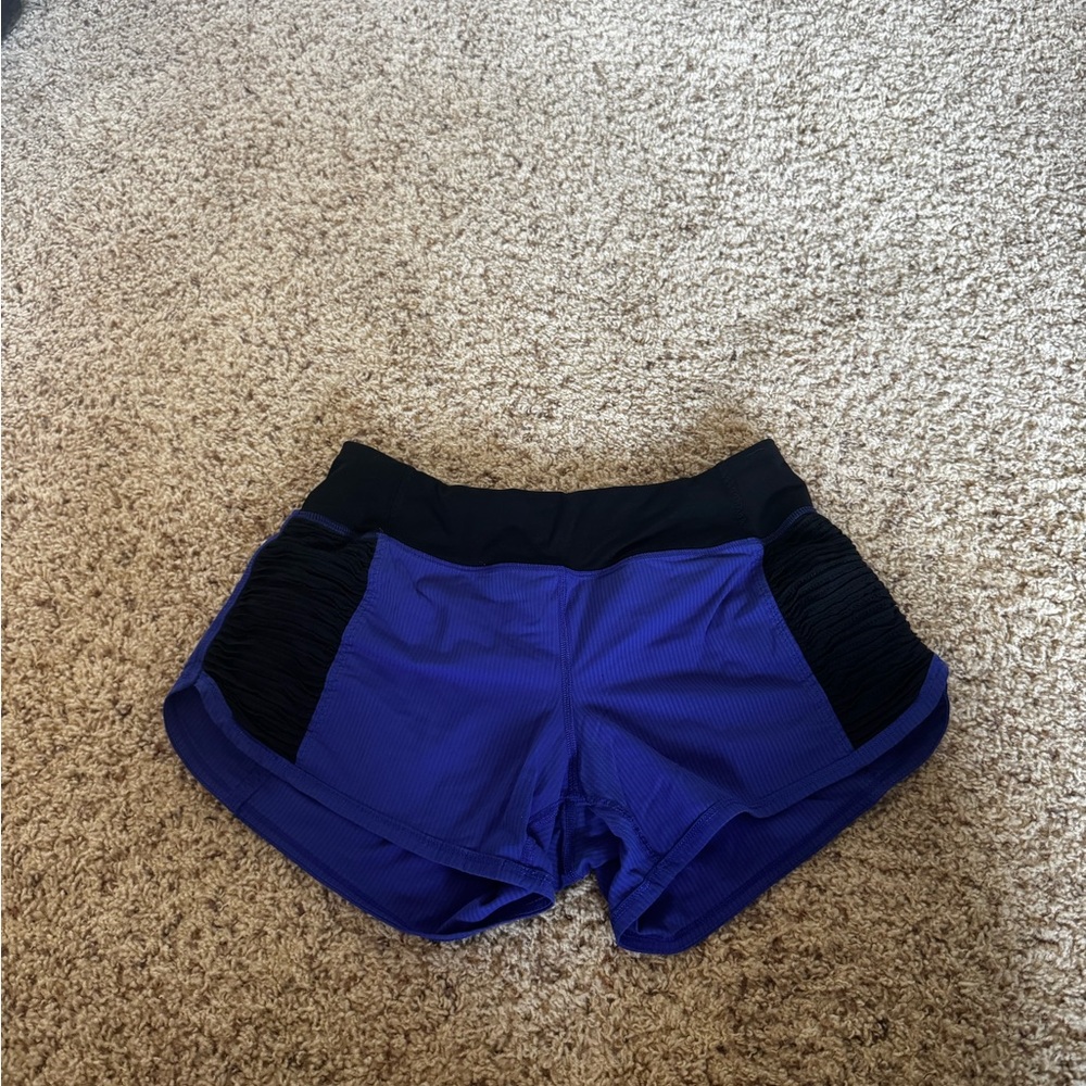 Lululemon Athletica Purple and Black Athletic Shorts